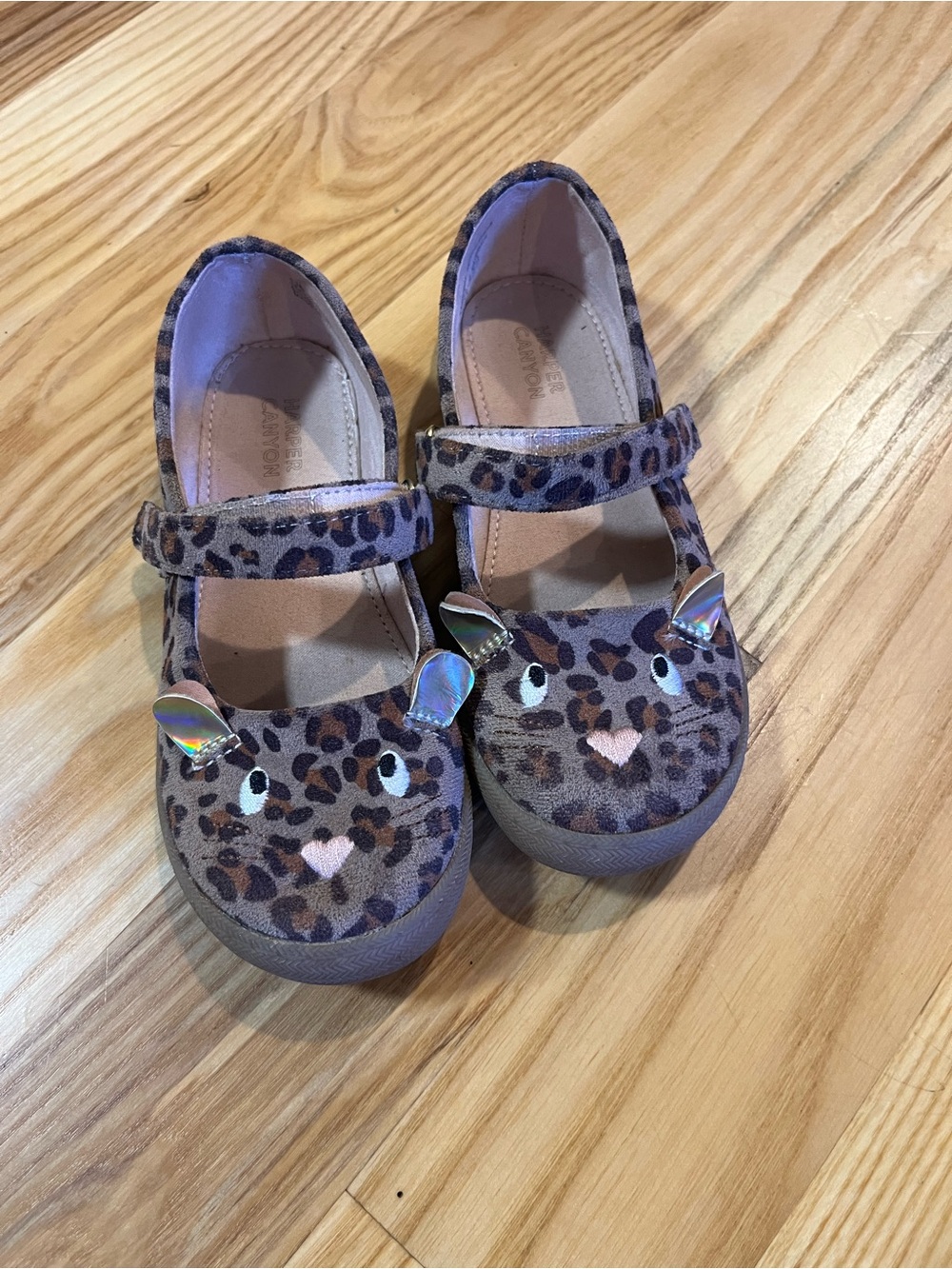Harper Canyon Leopard Print Cat Mary Jane Shoes - Brown